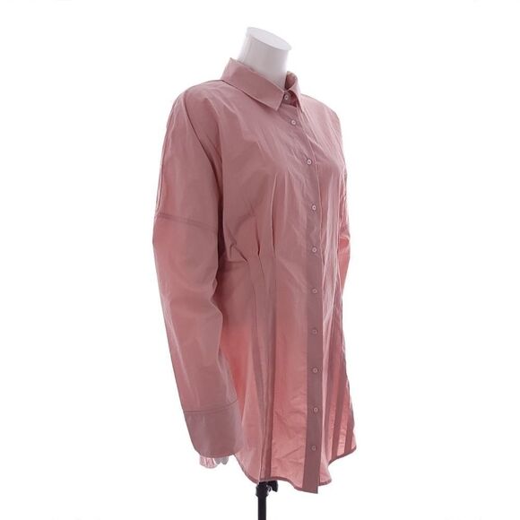 Free People Taia Womens M Solid Pink Shirt Dress OB1245762 - Picture 9 of 13